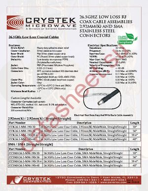 CCSMA26.5-MM-190-48 datasheet  